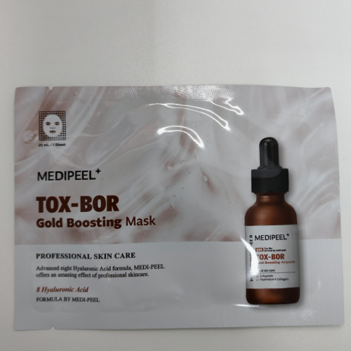 Увлажняющая тканевая маска-бустер с золотом и пептидами Medi-Peel Tox-Bor Gold Boosting Mask