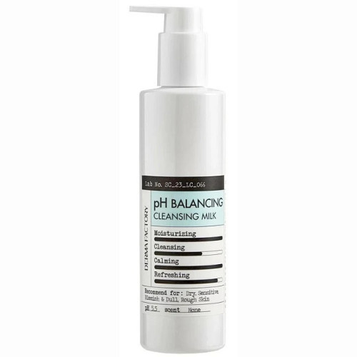 Очищающее молочко для лица DERMA FACTORY pH BALANCING CLEANSING MILK, 240 мл