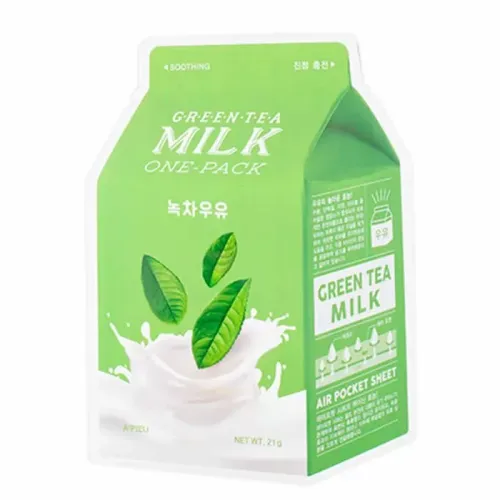 Тканевая маска для лица успокаивающая Green Tea Milk One-Pack (Soothing), 21 г