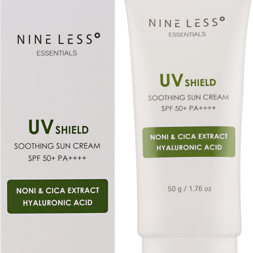 Крем солнцезащитный успокаивающий  NINE LESS Essentials UV Shield Soothing Sun Cream SPF 50+/PA++++, 50 мл