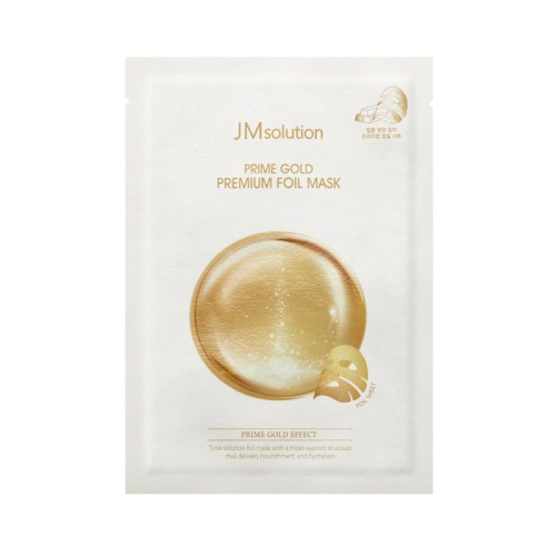 JMSOLUTION Лифтинг-маска для лица с золотом и пептидами PRIME GOLD PREMIUM FOIL MASK 35мл