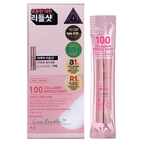 Интенсивная бустер-сыворотка с коллагеном и микроиглами VT Cosmetics Collagen Reedle Shot 100, 2 мл