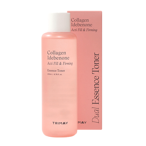 Тонер-эссенция для упругости кожи с коллагеном идебенолом Trimay Collagen Idebenone Acti Fill & Firming Dual Essence Toner, 200 мл